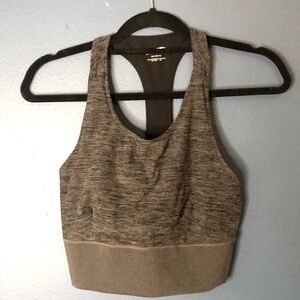 AVIA Keyhold Racerback Moisture Wicking Sports Bra Grey/Black SZ LG (12-14)